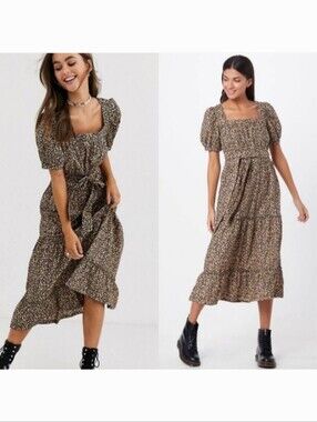 FREE PEOPLE PUFF SLEEVE MAXI DRESS XL